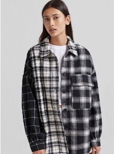 Bershka kareli ceket
