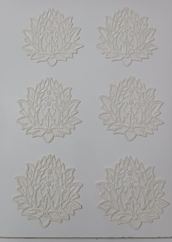 kahve yani sunum pecetesi gupur dantel ekru renk - Görsel 2