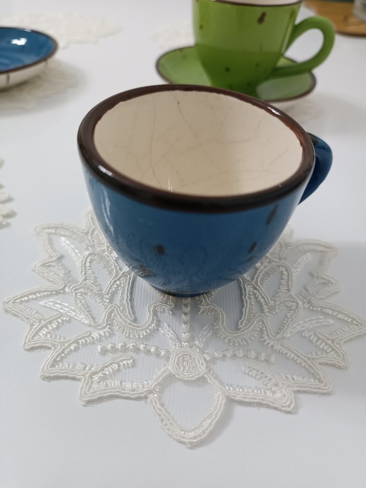 kahve yani sunum pecetesi gupur dantel ekru renk - Görsel 3