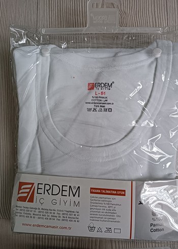 Erdem Erkek Beyaz Pamuklu İçlik Takımı - Görsel 5