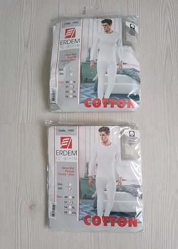 Erdem Erkek Beyaz Pamuklu İçlik Takımı - Görsel 3
