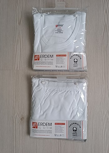 Erdem Erkek Beyaz Pamuklu İçlik Takımı - Görsel 4