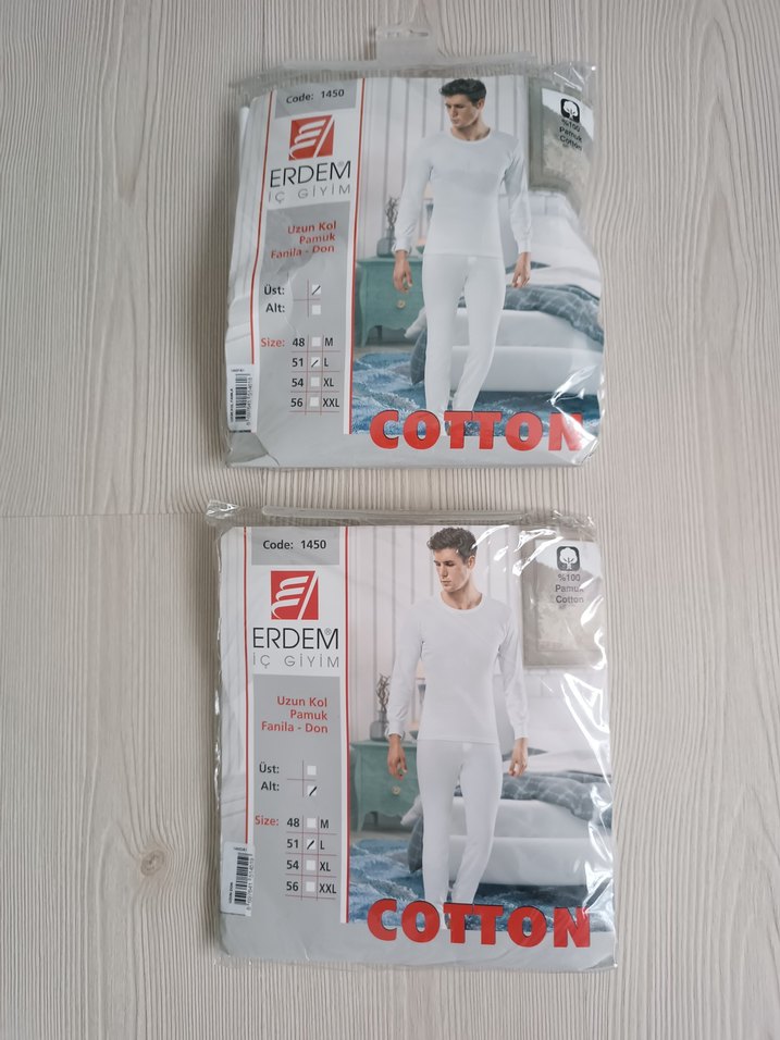 Erdem Erkek Beyaz Pamuklu İçlik Takımı - Görsel 3