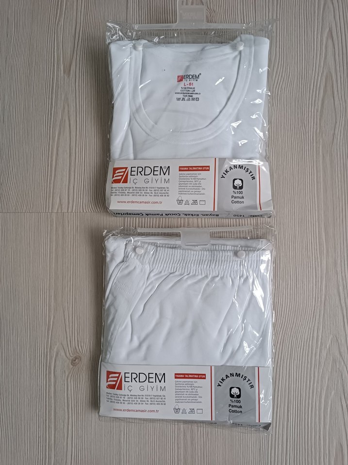 Erdem Erkek Beyaz Pamuklu İçlik Takımı - Görsel 4