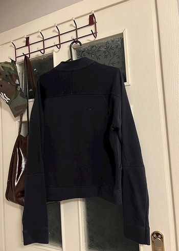 Diğer Siyah Erkek Fermuarlı Yüksek Yakalı Sweatshirt