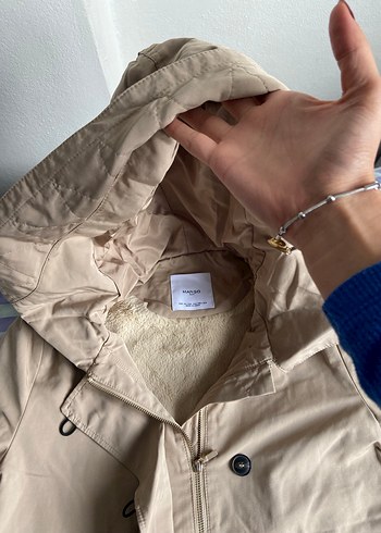 Bej Düğmeli Midi Kadın Ceket - Görsel 4