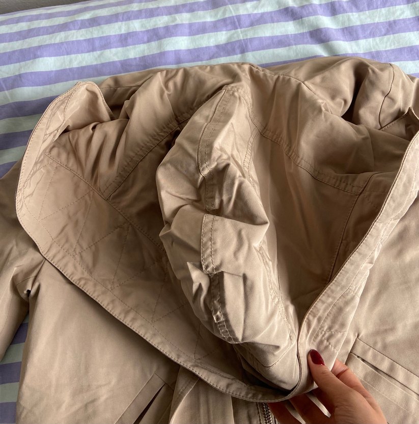 Bej Düğmeli Midi Kadın Ceket - Görsel 5