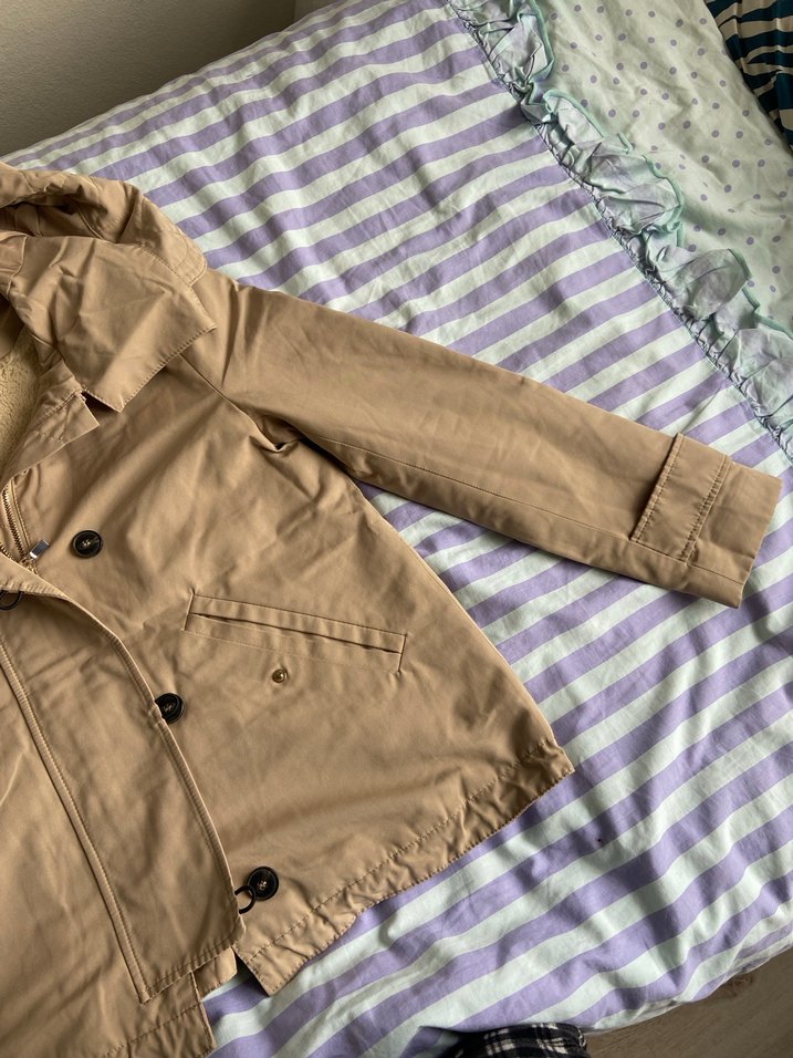 Bej Düğmeli Midi Kadın Ceket - Görsel 2