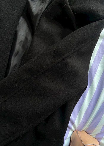 Kemerli Siyah Uzun Kaban - Görsel 5