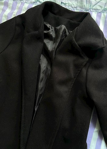 Kemerli Siyah Uzun Kaban - Görsel 3