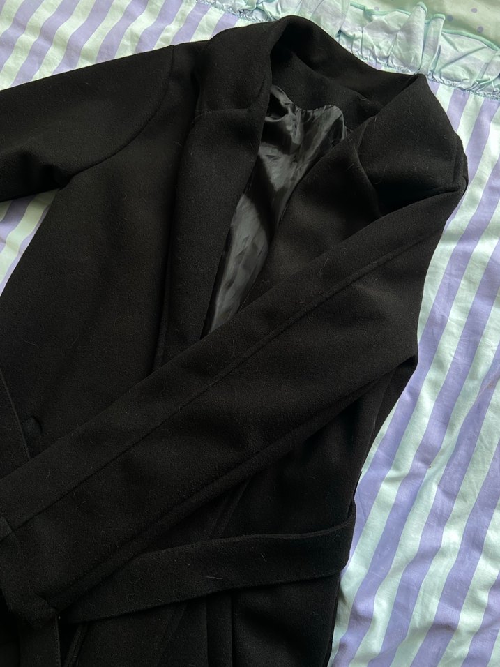 Kemerli Siyah Uzun Kaban - Görsel 4