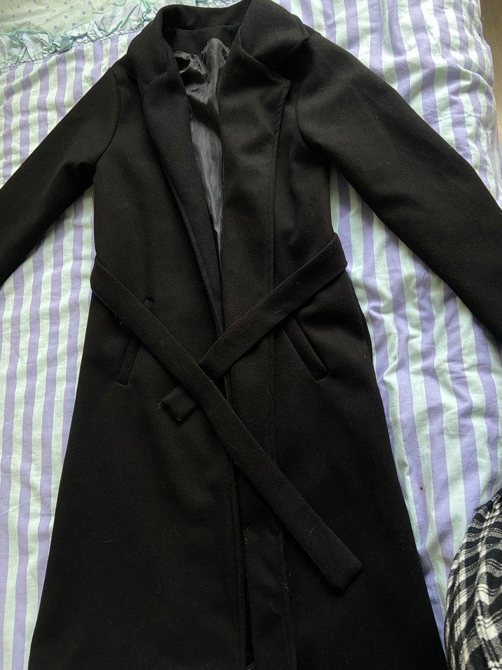 Kemerli Siyah Uzun Kaban - Görsel 2