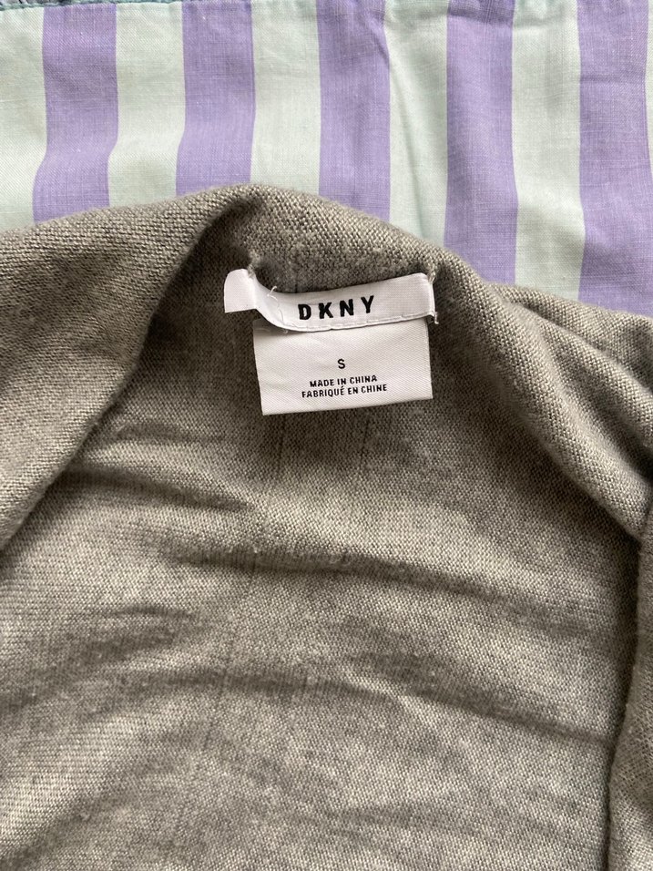 Gri Midi Uzun Kollu Keten Hırka - Görsel 3