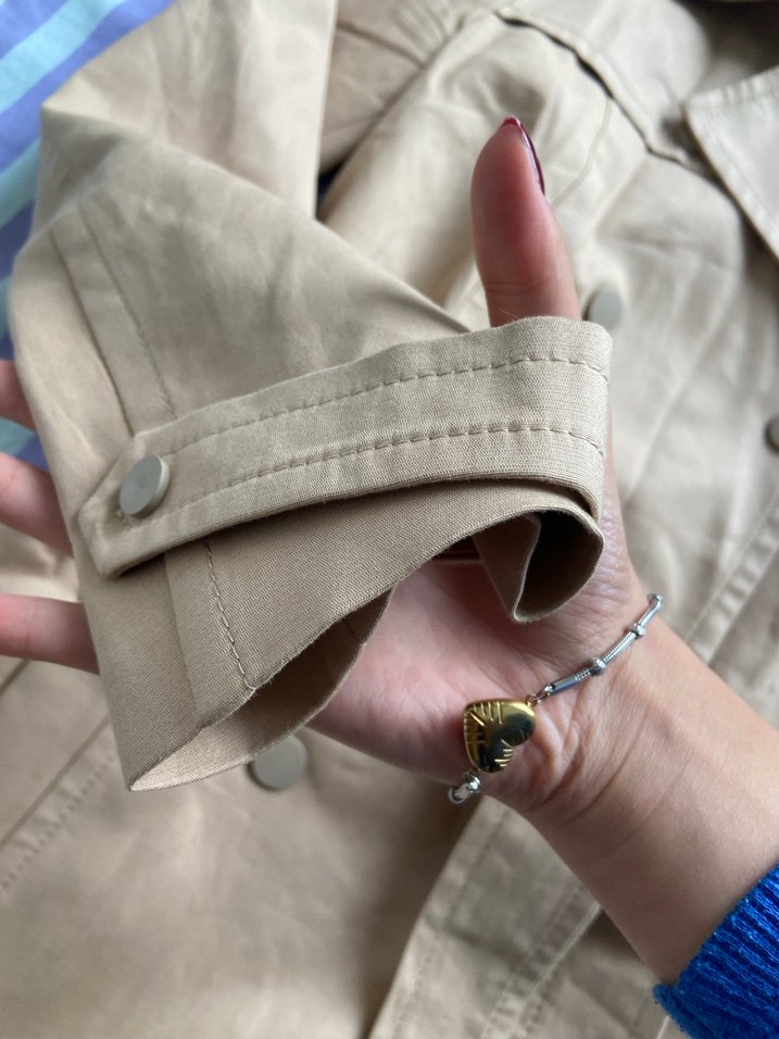 Bej Midi Kadın Trençkot İpekyol - Görsel 5