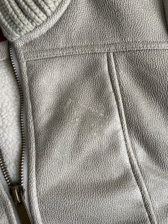 Bej deri Kadın Fermuarlı Ceket - Görsel 4