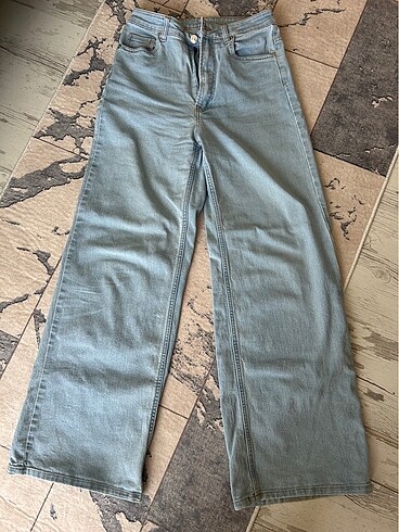 36 Beden Wide leg kot pantolon