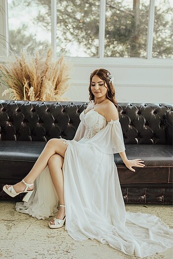 Helen kesim dış çekim elbisesi