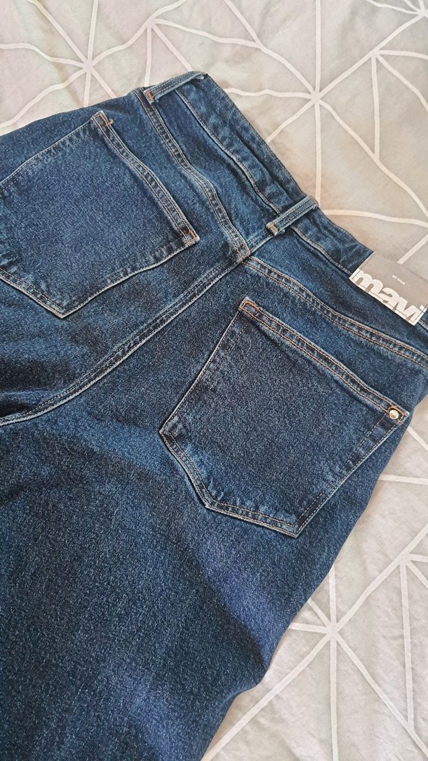 Kadın Lacivert Normal Boy Denim Jean - Görsel 4