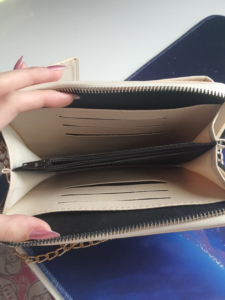 Bej Zincir Detaylı Kadın Çanta - Görsel 5