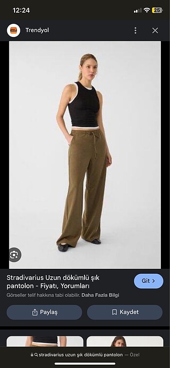 Stradivarius Stradivarius keten karışımlı pantolon