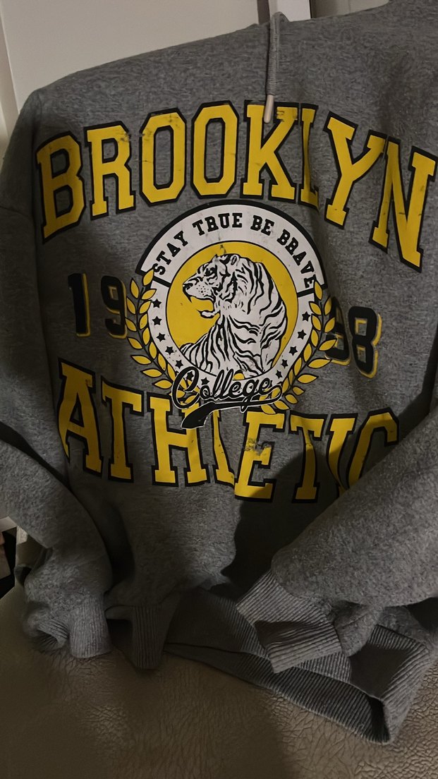 Gri Kapüşonlu Sweatshirt - Görsel 2