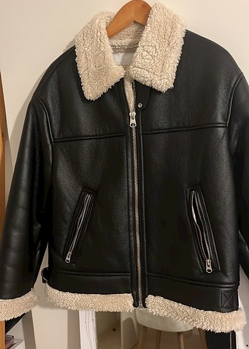 Siyah kürk ceket - Görsel 2