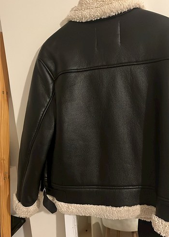 Siyah kürk ceket - Görsel 3