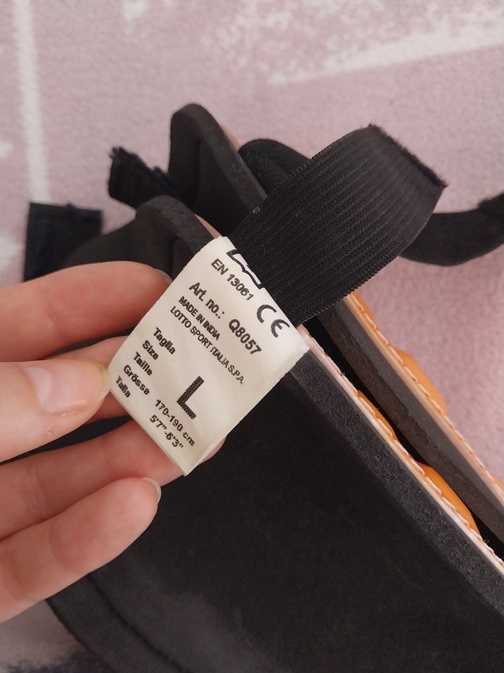 Turuncu Deri Motosiklet Dizlikler Velcro Bantlı - Görsel 2