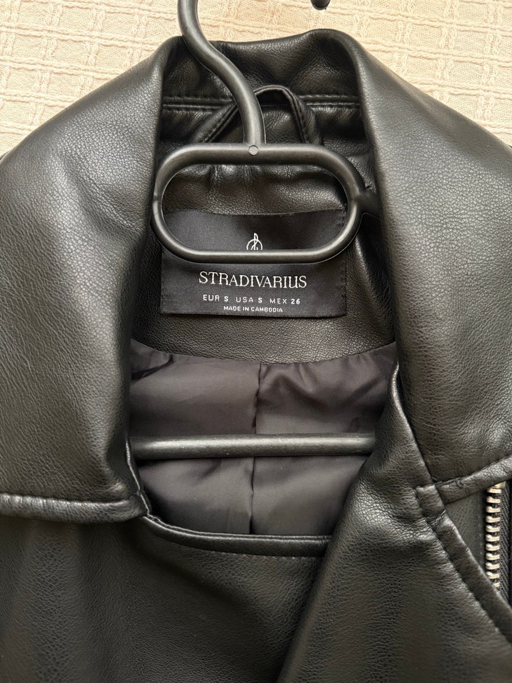 Siyah Deri Biker Ceket - Görsel 2