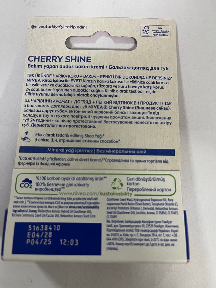 Nivea Kırmızı Parlak Dudak Balmı - Görsel 2