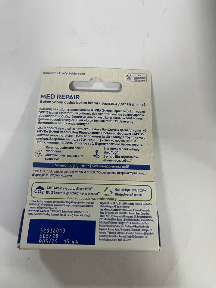 Nivea Med Repair Dudak Bakım Kremi - Görsel 2