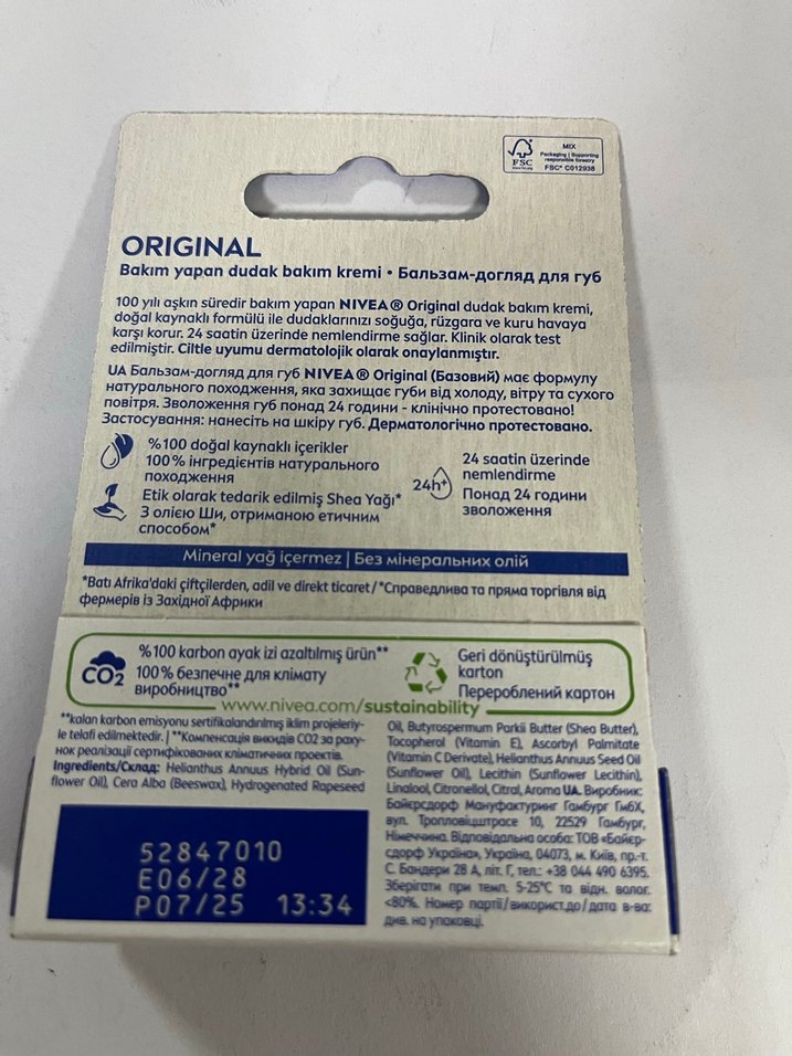 Nivea 24 Saat Nemlendirici Dudak Balmı - Görsel 2