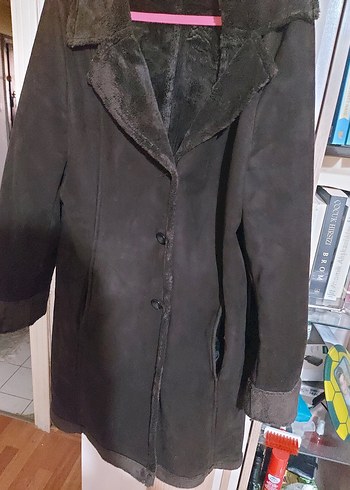 l Beden kahverengi Renk Kahverengi Süet Kadın Kaban