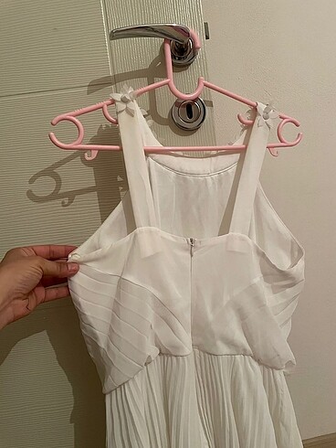 Beyaz ekru elbise - Görsel 2