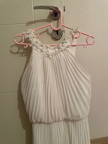 Beyaz ekru elbise - Görsel 3