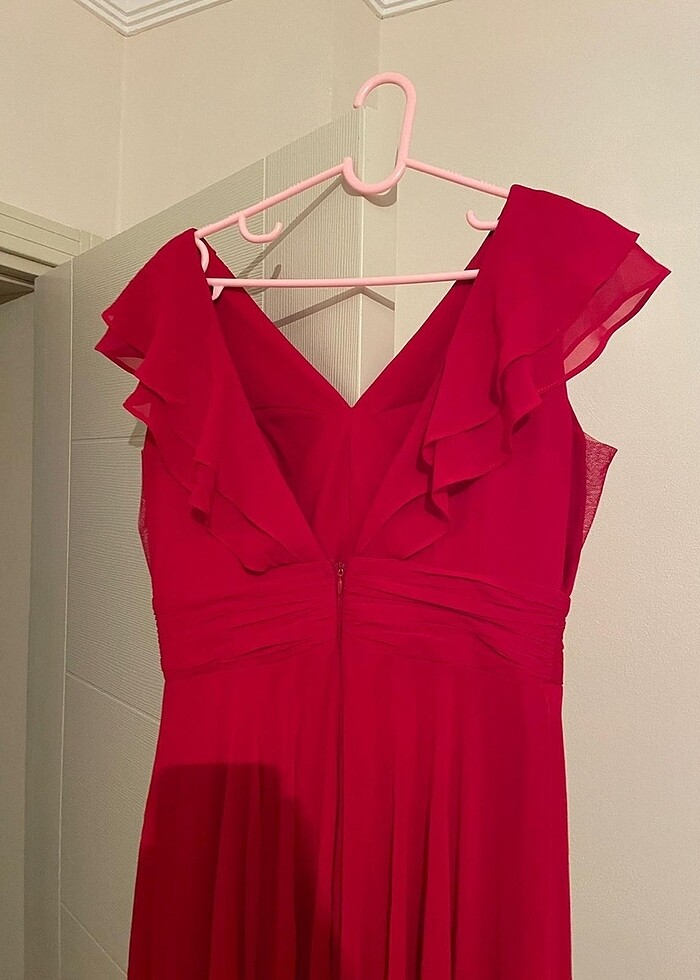 Kırmızı abiye - Görsel 5