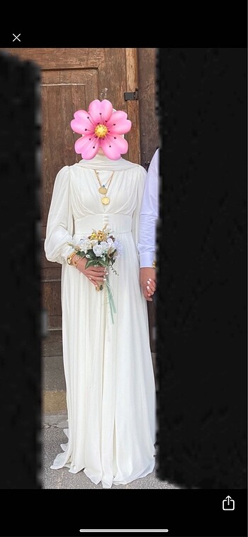 Tesettür nikah elbisesi