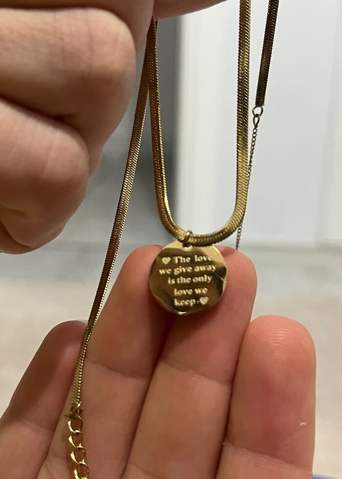 Plaka Çelik Kolye - Görsel 2