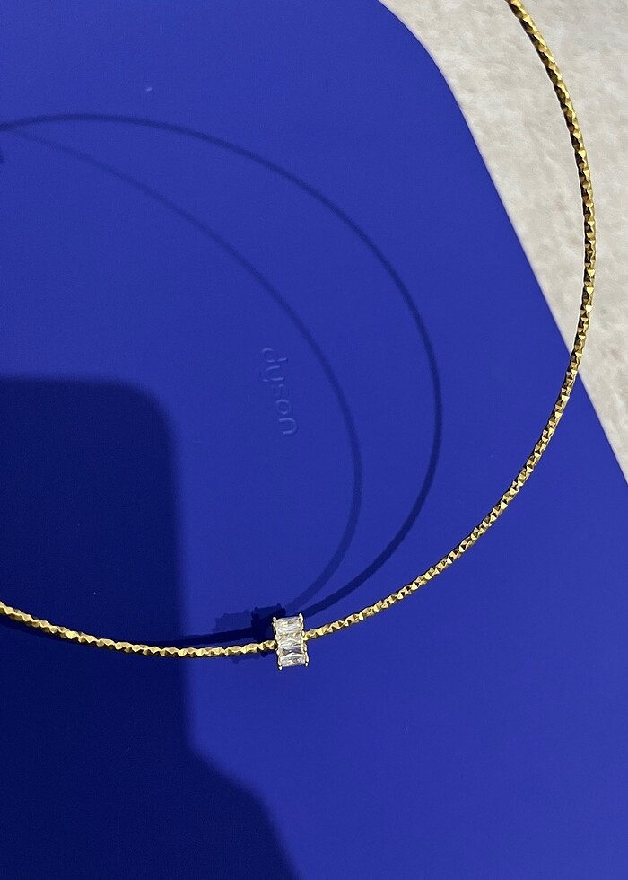 Pırıltılı Choker Çelik Kolye - Görsel 2