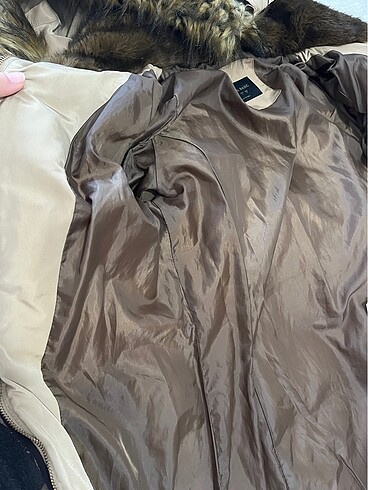 Kapüşonlu Camel Zara Mont - Görsel 6