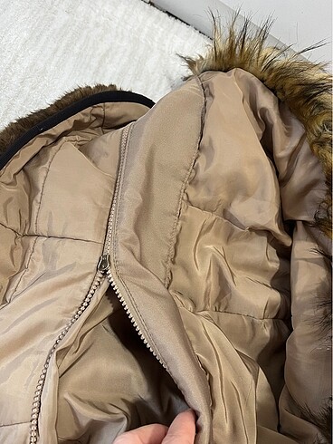 Kapüşonlu Camel Zara Mont - Görsel 5