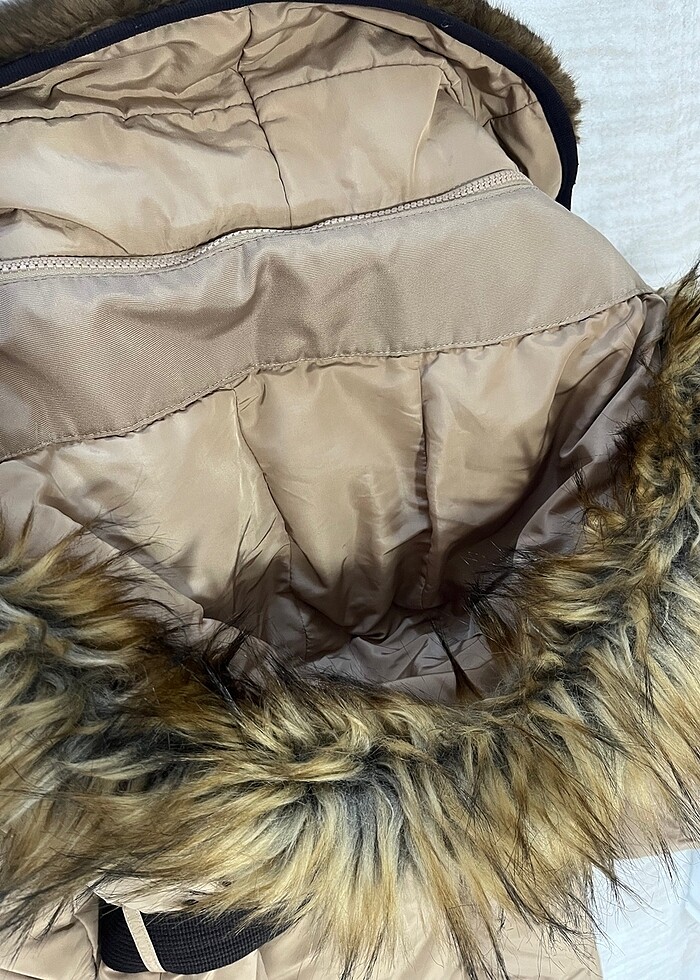 Kapüşonlu Camel Zara Mont - Görsel 4