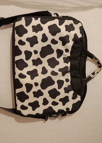Kahverengi Zebra Desenli Kadın Laptop Çantası