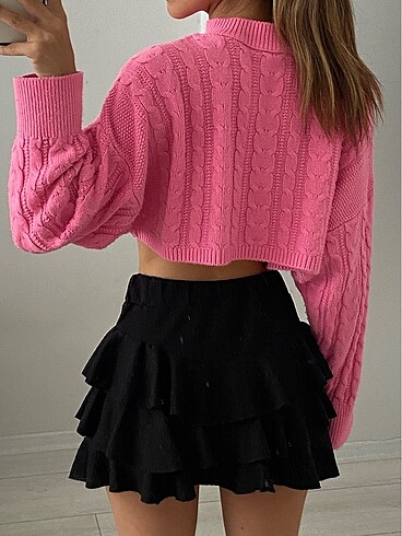 Defacto Defacto pembe crop kazak