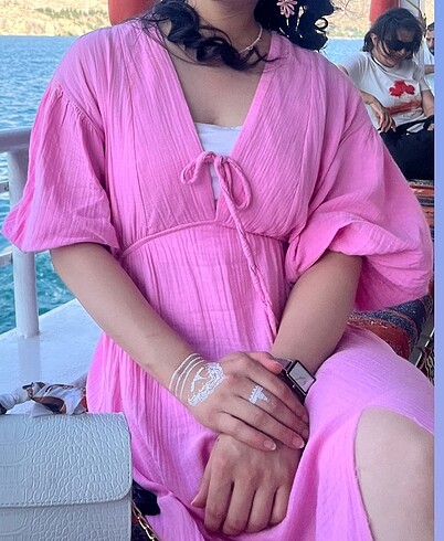 m Beden pembe Renk Elbise