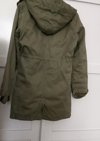 kadın asker yeşili parka - Görsel 5