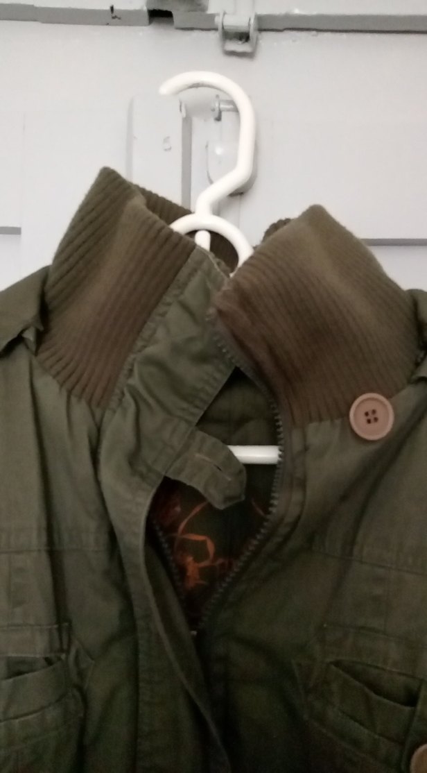 kadın asker yeşili parka - Görsel 2