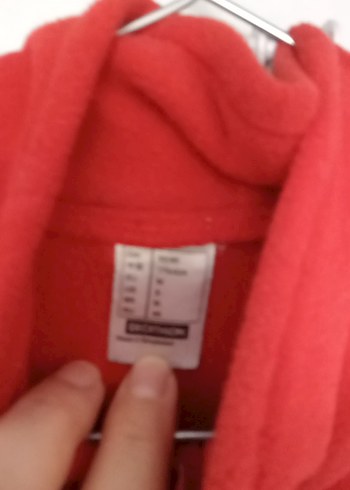 Decathlon Kırmızı Fermuarlı Yüksek Yakalı Ceket