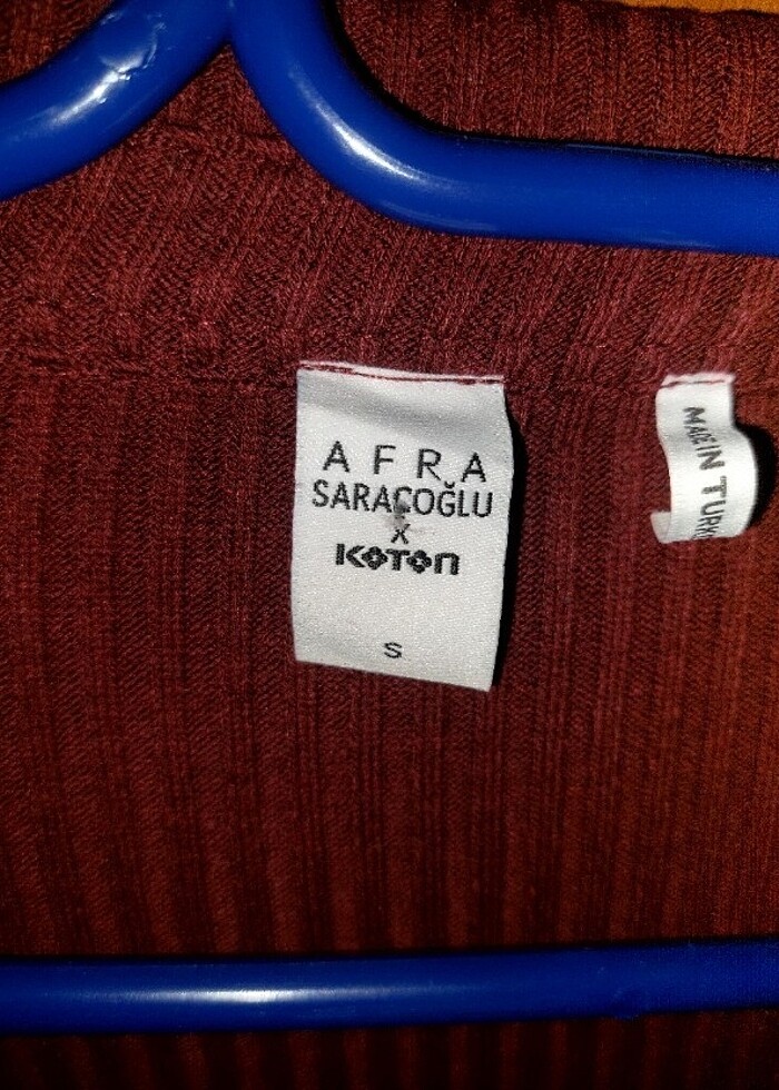 Koton bordo düğmeli triko gömlek bluz tişört - Görsel 3