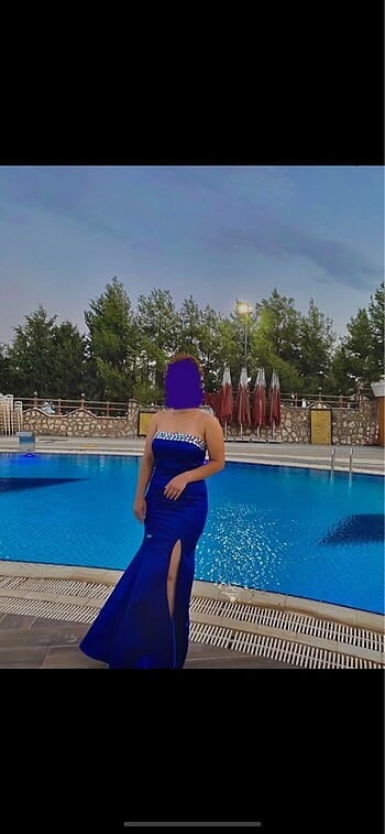 Saten abiye elbise